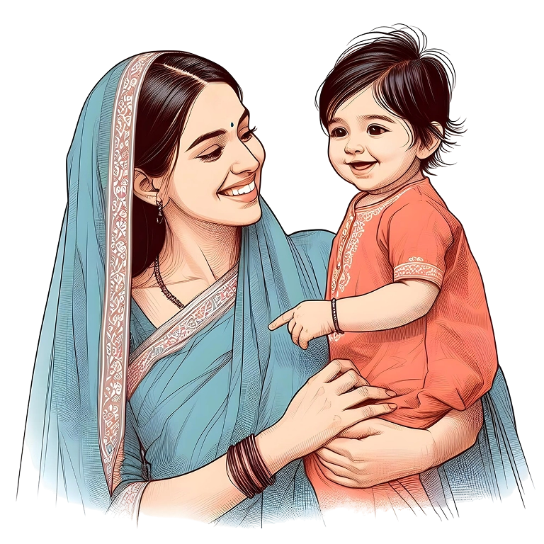 Mother and child enjoying healthy nutrition